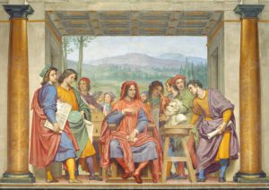 Fresco by Ottavio Vannini (1585-1643) Lorenzo the Magnificent shown among His Artists