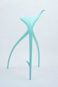 W.W. Stool, 1990. Lacquered aluminum. Manufactured by Vitra AG, Basel.