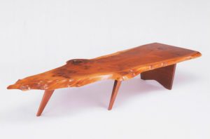 Slab Coffee Table, 1960. Walnut wood.