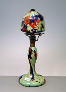 Macedonian Glass Bedside Lamp, 1910, by Pauly and C.