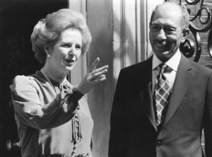 Margaret Thatcher con il Presidente egiziano Sadat