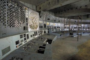 Chernobyl reattore 4 stanza di controllo. Chernobyl, Ukraina. 26 Aprile 1986