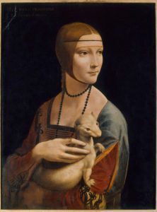 Leonardo da Vinci, Dama con l'ermellino, 1490 ca. Museo Nazionale - Cracovia Polonia