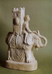 Roman art Terracotta vase in the form of an elephant National Archaeological Museum - Naples Italy