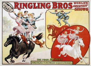 Manifesto di Circo Ringling Bros. - 'The Four McCrees Mew' Museum of the City of New York - New York USA