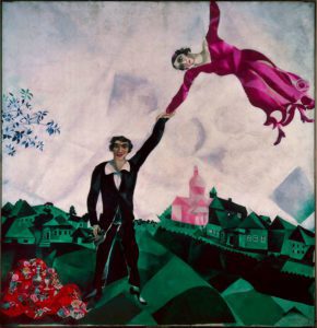Marc Chagall, La passeggiata, 1917-18 , Museo Statale Russo, San Pietroburgo Federazione Russa
