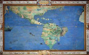 Map of America. Palazzo Farnese - Caprarola Italy