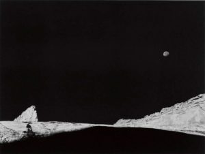 Adams Ansel, Falesie di alta campagna con la luna, alba, Kings Canyon National Park, California, 1935 - 0147178