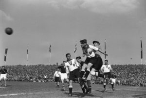 International football match Germany - Hungary (1-1) in Nuremberg 20.03.1938.