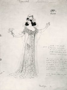 Costume per Djamileh, 1872, opera di Georges Bizet (1838-1875). Bibliotheque Nationale, Parigi, Francia