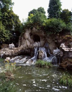 Apollo's baths grove, Apollo in the center between Nereids, with Horses of the Sun on two sides in the gardens, Palace of Versailles Gardens of the castle of Versailles France