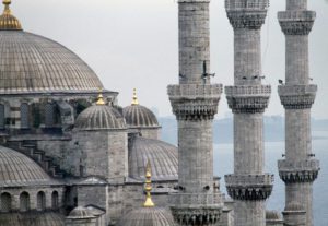 Minarets of Sultanahmet Camii, also known as the Blue Mosque, 1597-1616.