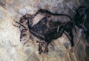 Pittura rupestre, grotte di Santimamine (Patrimonio dell'Umanità Unesco, 2008), Kortezubi, Paesi Baschi, Spagna.