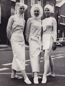 Three models for nurses by Pierre Cardin London 27/10/70