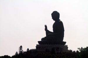 Hong Kong. Tian Tan Buddha statue on Lantau Island in Hong Kong, China