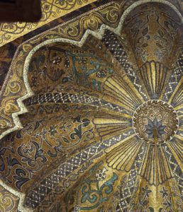 Cupola sopra il maqsura, nella Grande Moschea Cattedrale di Cordova, a Cordoba, in Andalusia, nel sud della Spagna.