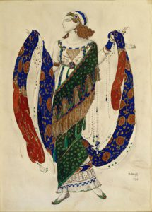 Leon Bakst, Disegno di costumi per Cleopatra - una ballerina.