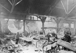 Statue of Liberty construction. Design by Frederic Bartholdi was executed by Gustav Eiffe