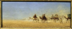 Charles-Theodore Frere, Carovana che attraversa il deserto, XIX secolo. Musee des Beaux-Arts - Reims Francia