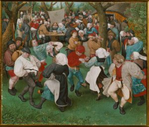 Oil on canvas paesant dance during a feast in the country. Galleria degli Uffizi, Florence, Italy
