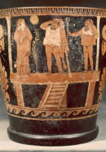 Greek art, Skyphos with theatrical scene - detail - 0065502