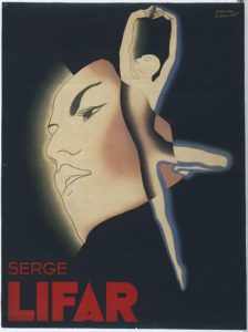 Litography of the dancer and choreographer Serge Lifar, his face and in pose. Museum of Modern Art (MoMA), New York, USA