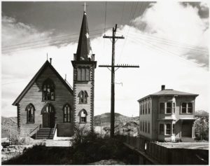 Morris Wright, Church and House Virginia City, 1940 - CC00256