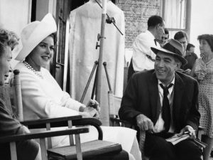 Rome, Anthony Quinn e Ingrid Bergman sul set del film 'La vendetta della Signora'.