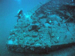 Diver at USS Monitor shipwreck - SP22244