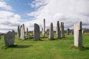 Callanish Stone Circle. Questo cerchio di pietre neolitico si trova vicino a Callanish, a Lewis, nelle Ebridi Esterne