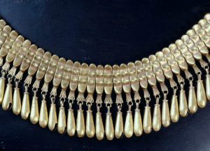 Mixtec Civilization Gold necklace known as Molars of a Jaguar 14th-15th Century.