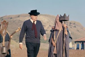 Federico Fellini during the shooting of the film Satyricon - DZ02100