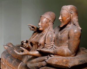 Sarcofago Marito e moglie,-sesto secolo AC. Necropoli di Banditaccia - Arte Etrusca