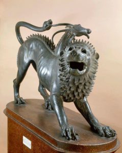 Etruscan art,-Chimera of Arezzo. Archaeological Museum, Florence