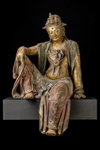 Guanyin, Bodhisattva of Compassion. Chinese, Jin dynasty, early 12th century. Wood