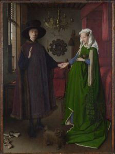 Jan van Eyck, ritratto di Giovanni Arnolfi e sua moglie, 1434. National Gallery, Londra