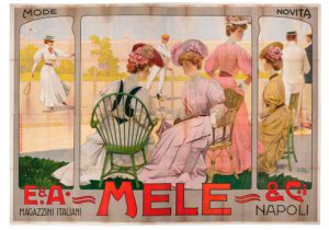 Leopoldo Metlicovitz, Manifesto pubblicitario dei Magazzini Mele di Napoli, 1907