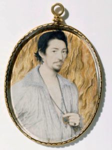 Nicholas Hilliard, An Unknown Man, Portrait miniature, ca. 1600 - VA07839