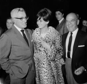 Vittorio De Sica, Claudia Cardinale and Frank Capra, 1963