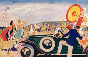 Sur La Plage de Deauville di Peter, Illustrazione di Peter in The Bystander, 1927 - E223224