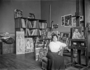 Patrice Schmidt ,Gabrielle nell' atelier di Renoir al 38bis di Boulevard Rochechouard, 1913-1913. Musee d'Orsay - Parig - RM00393