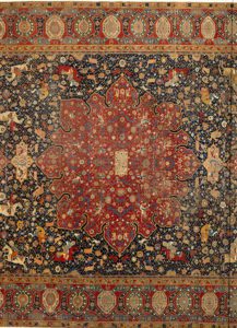 Carpet with hunting scenes - detail, 1542-43 - Persian art