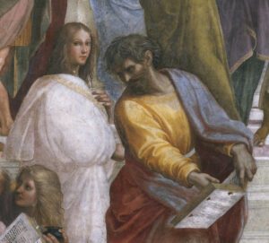 Michelangelo, Scuola di Atene. Particolare. Stanza della Segnatura, Vaticano, Città del Vaticano. Foto Scala, Firenze