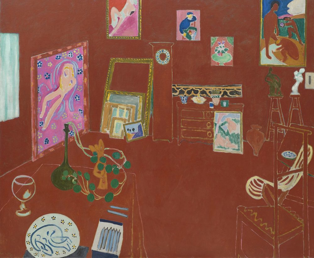 Image of Henri Matisse's artwork entitled  The Red Studio. Issy-les Moulineaux, 1911, placed at Museum of Modern Art (MoMA), New York, USA - 0164699