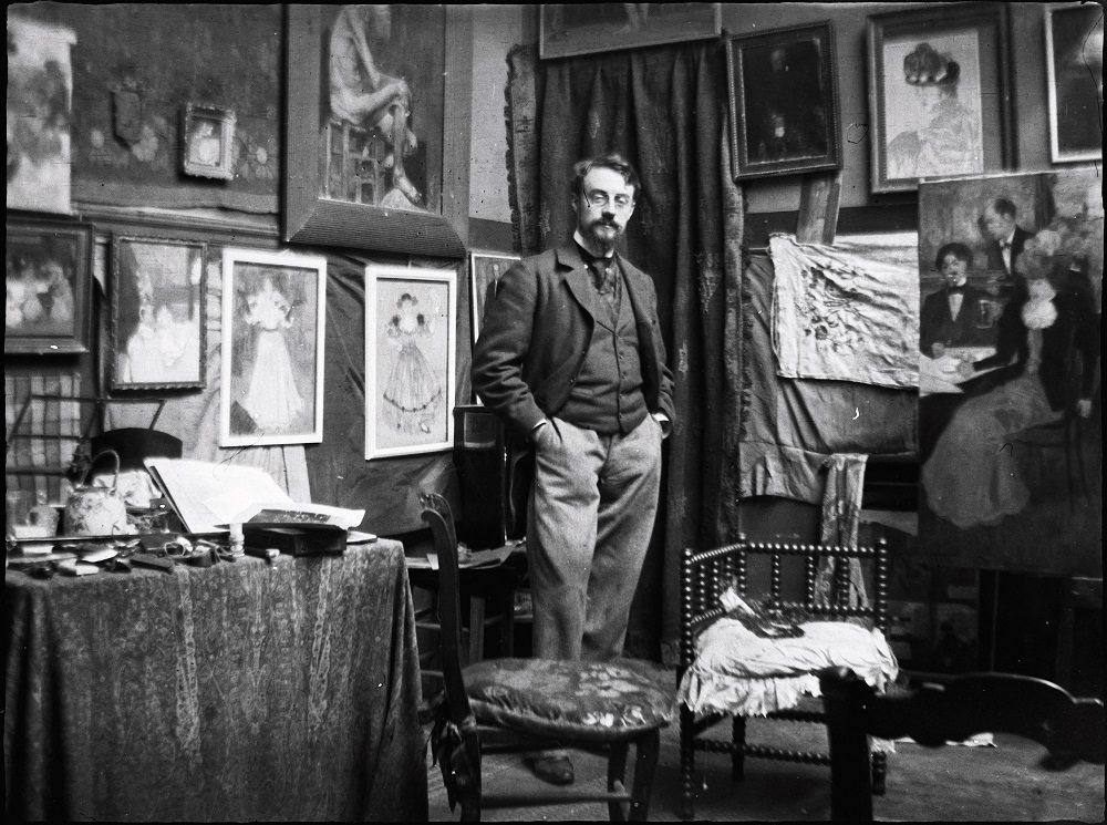 Foto di Henri Matisse nella bottega di Henri Evenepoel, 1897. Collezione privata - H782263