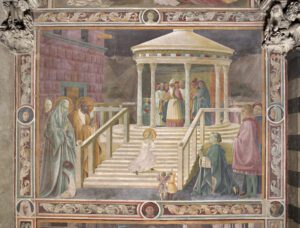 Paolo Uccello, Presentation of the Virgin in the Temple. Fresco. Duomo, Prato, Italy - 0159732