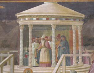 Paolo Uccello, Presentation of the Virgin in the Temple. Fresco detail. Duomo, Prato, Italy