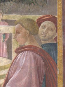 Paolo Uccello, Presentation of the Virgin in the Temple. Fresco detail. Duomo, Prato, Italy