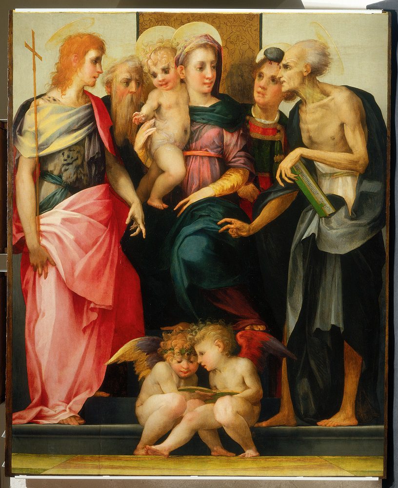 Rosso Fiorentino, Madonna col Bambino e i santi Giovanni Battista, Antonio, Stefano e Gerolamo, 1518. 