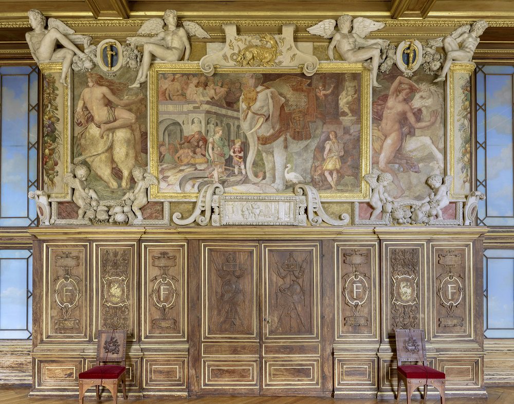 Rosso Fiorentino, Affresco e pannello murale della galleria Francois 1er. Musee du château de Fontainebleau, Fontainebleau